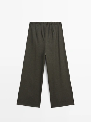 Широкие брюки с вытачками и эластичным поясом- Заказать в России