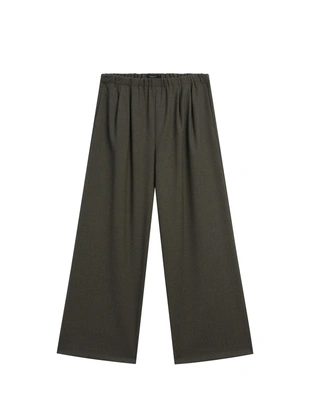 Широкие брюки с вытачками и эластичным поясом- Заказать в России