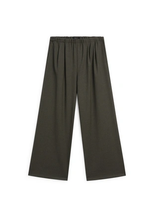 Широкие брюки с вытачками и эластичным поясом- Заказать в России