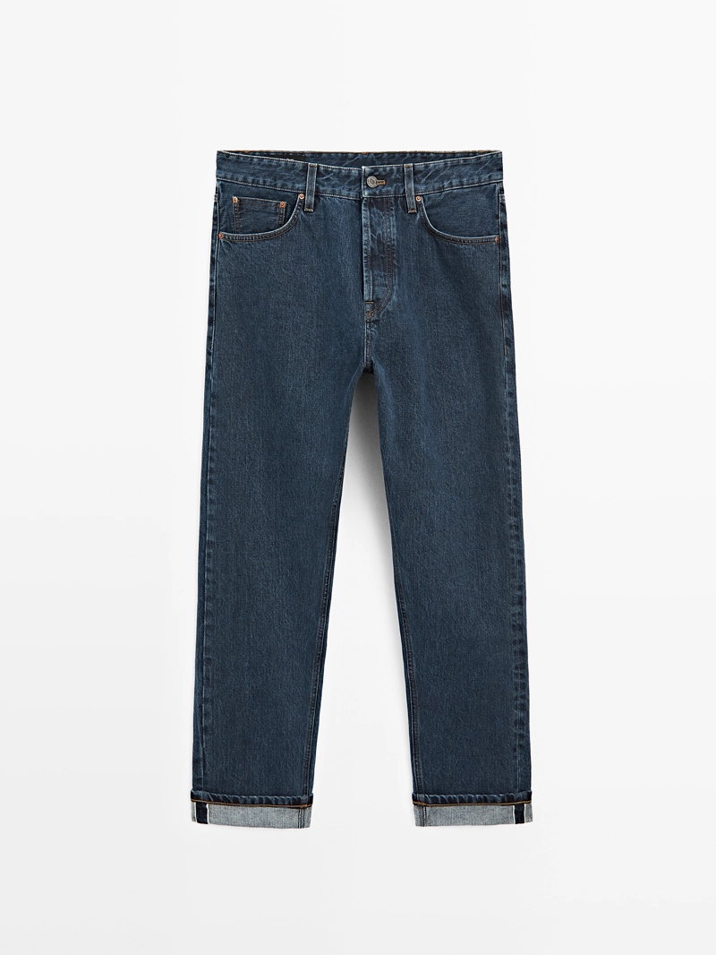 Джинсы с запонками selvedge fit