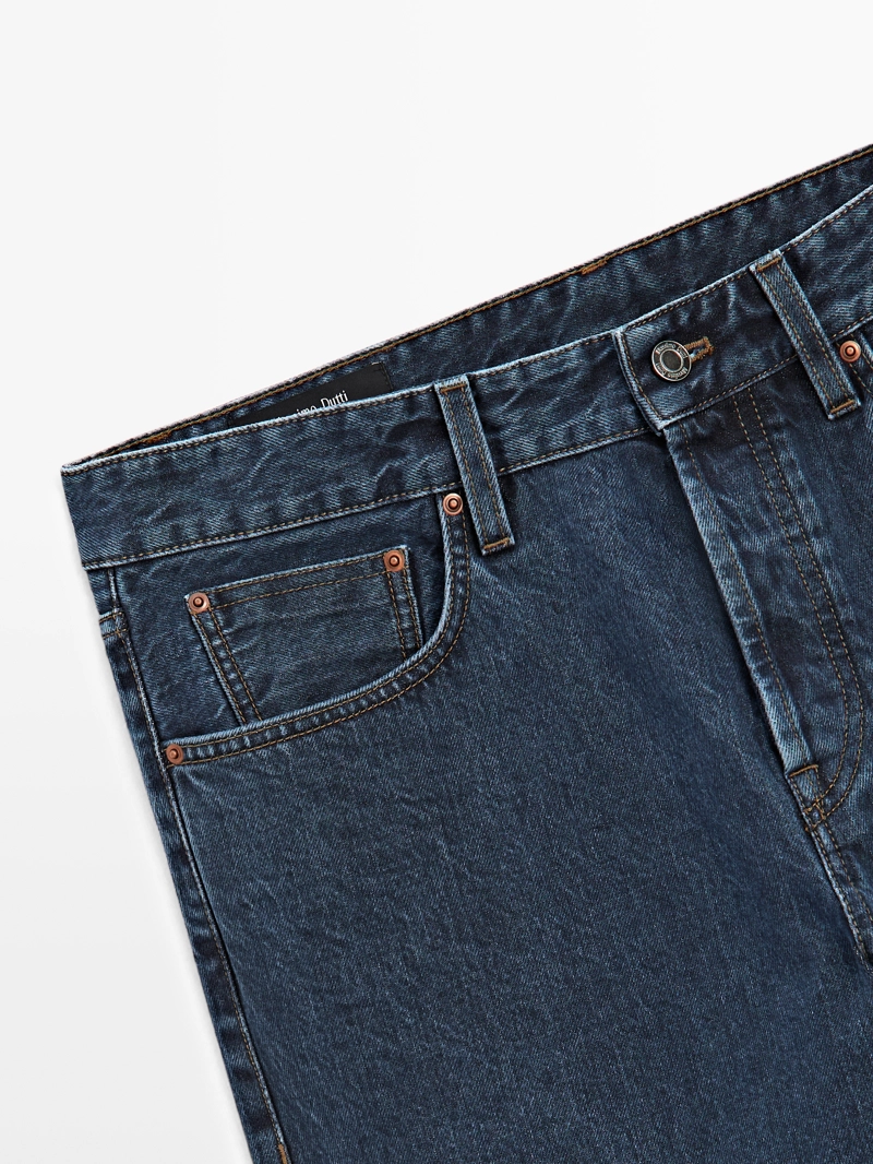 Джинсы с запонками selvedge fit