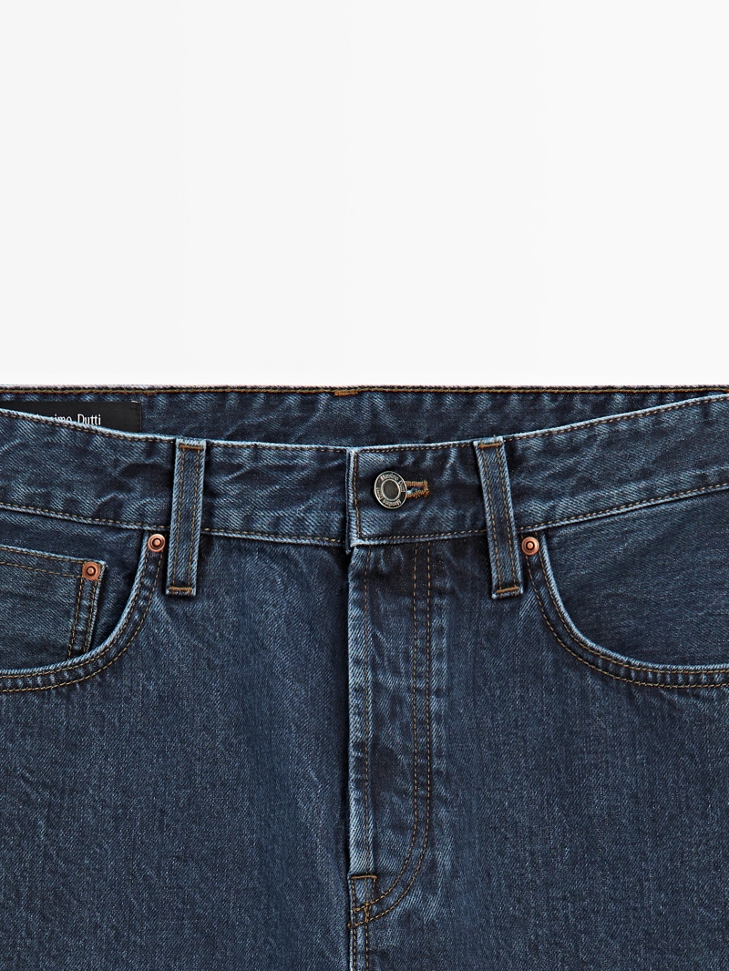 Джинсы с запонками selvedge fit