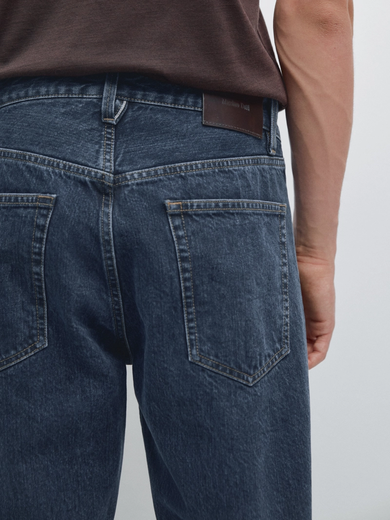 Джинсы с запонками selvedge fit