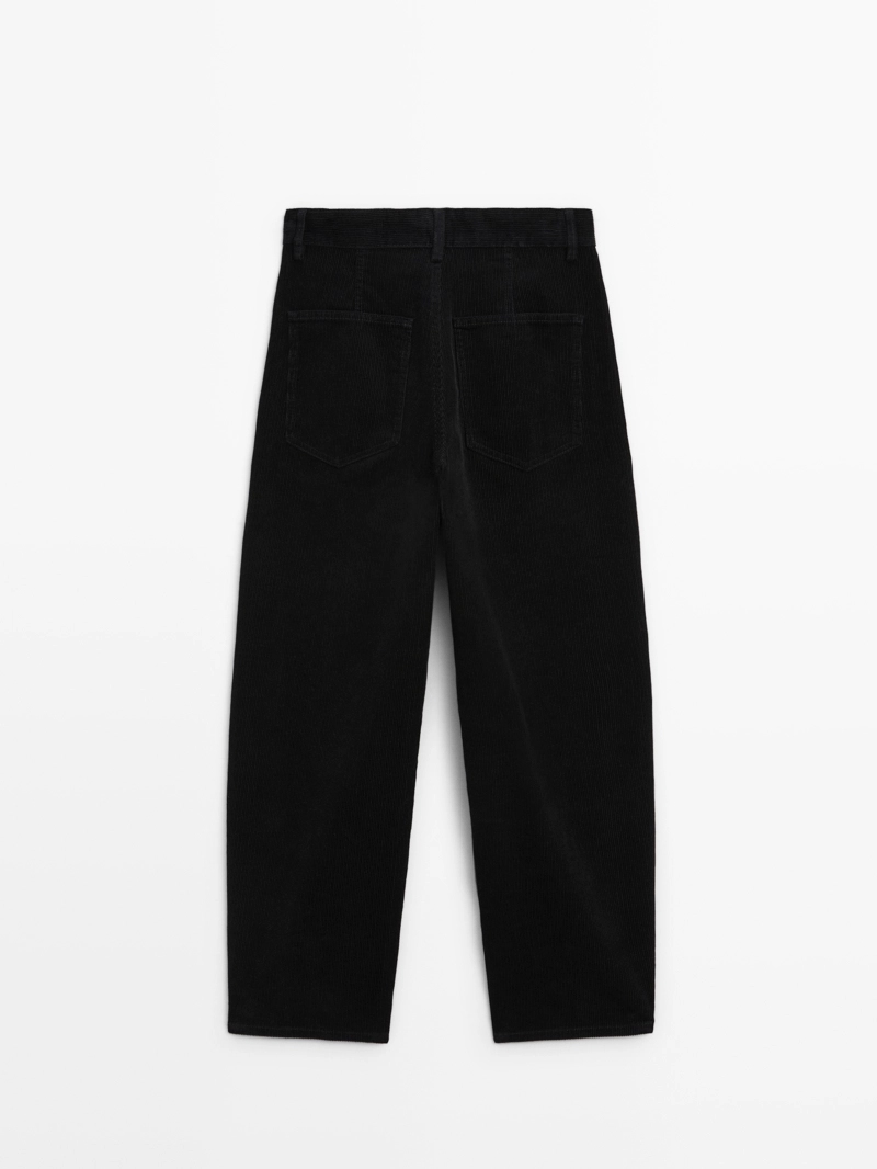 Брюки из вельвета barrel fit