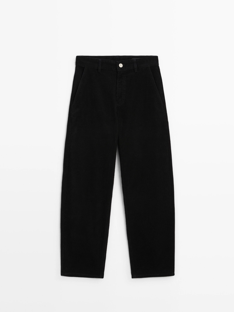 Брюки из вельвета barrel fit