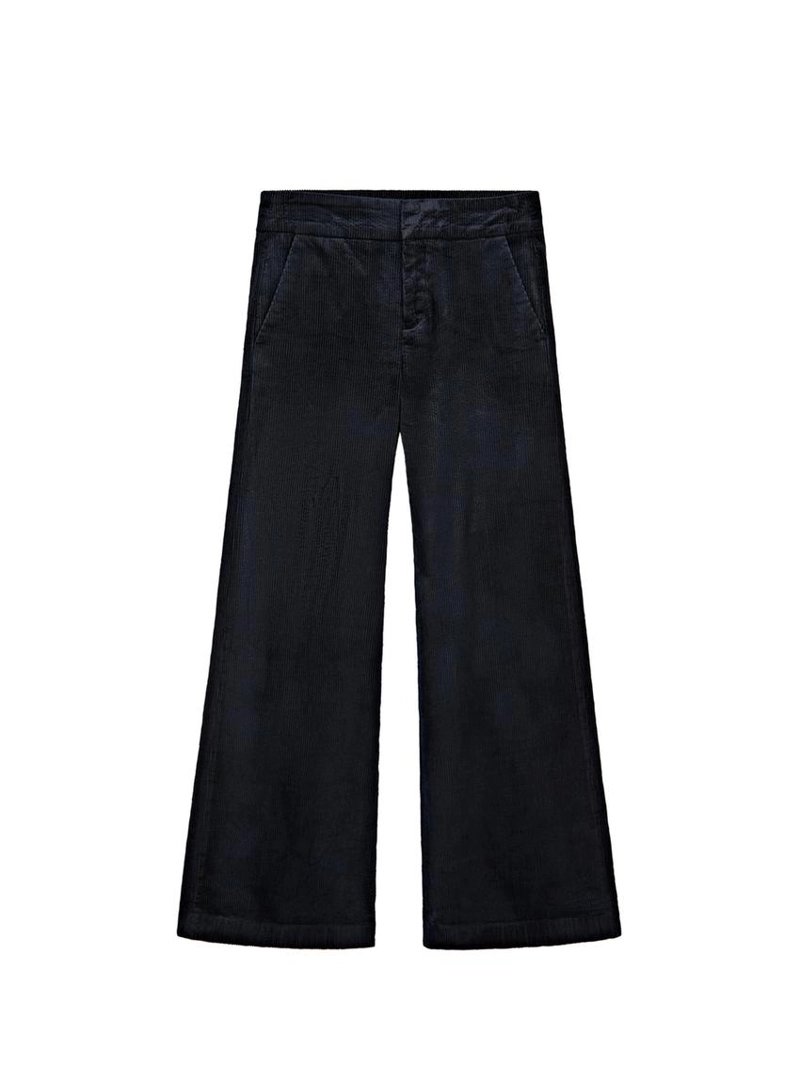 Брюки-палаццо из вельвета средней посадки