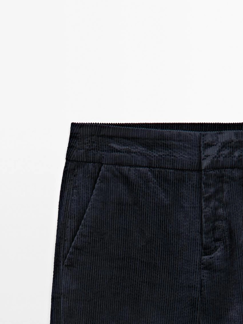 Брюки-палаццо из вельвета средней посадки