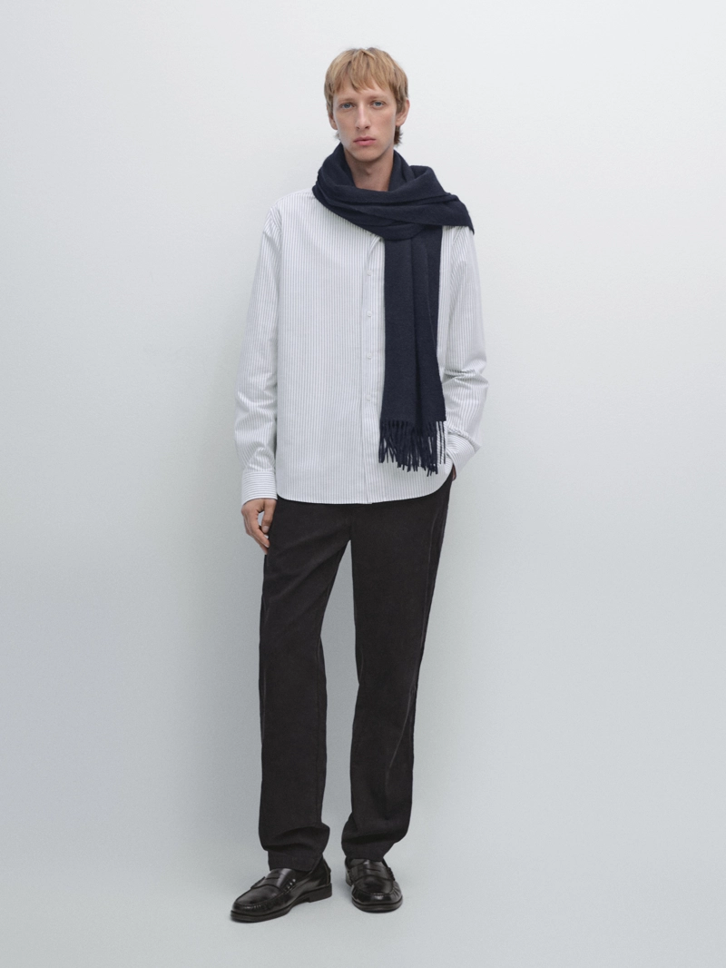 Рубашка в полоску regular fit