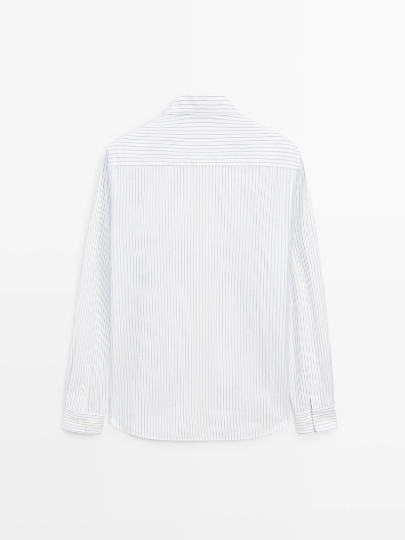 Рубашка в полоску regular fit из 100% хлопка