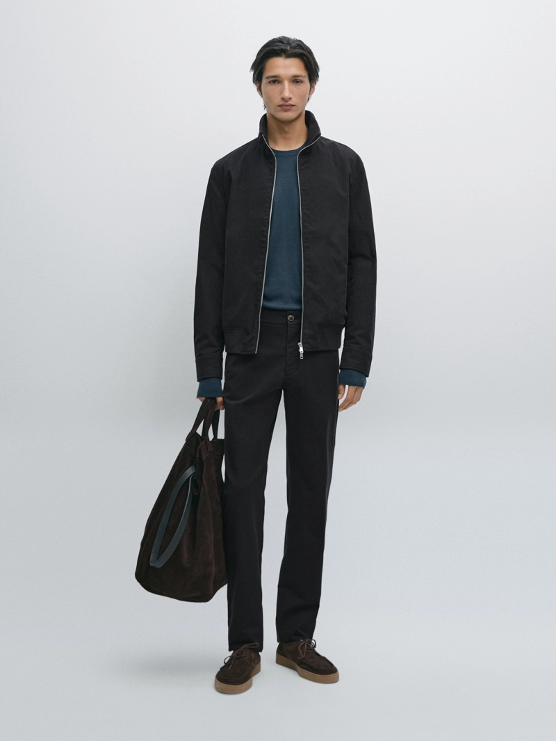 Брюки slim fit из 100% хлопка