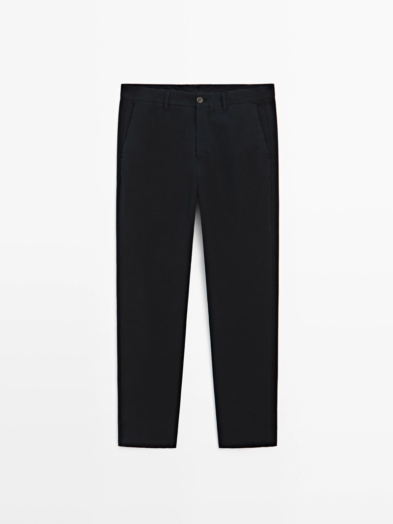 Брюки slim fit из 100% хлопка