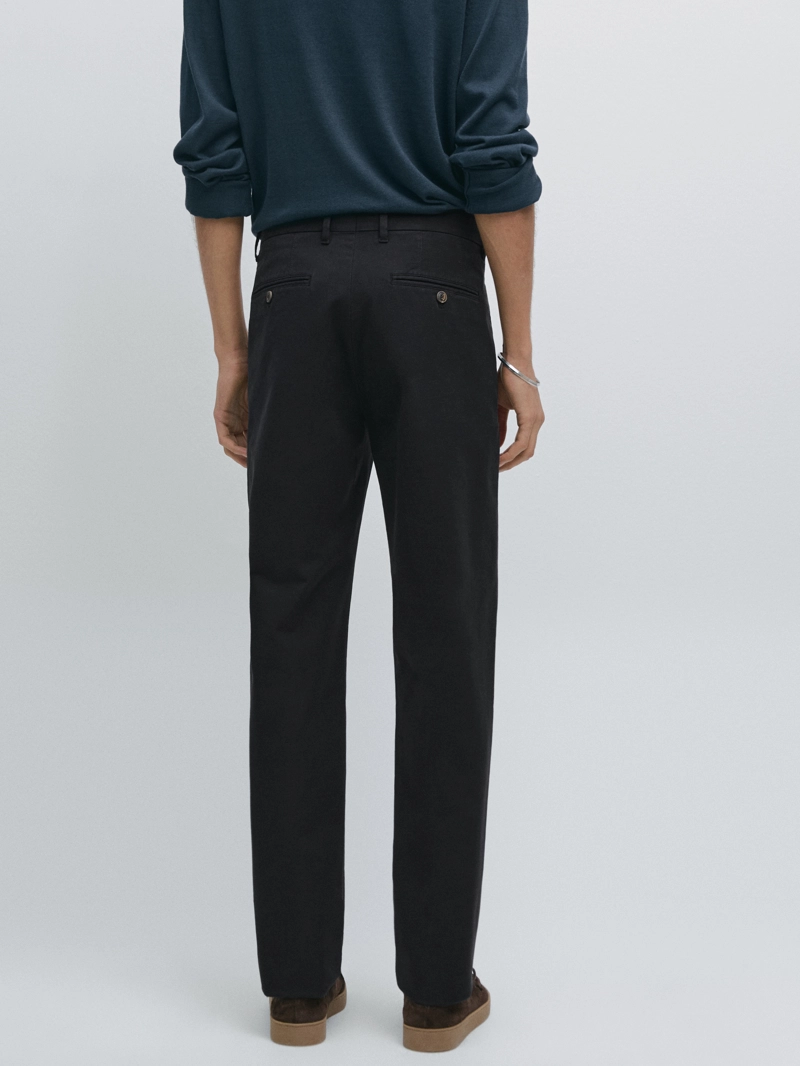 Брюки slim fit из 100% хлопка