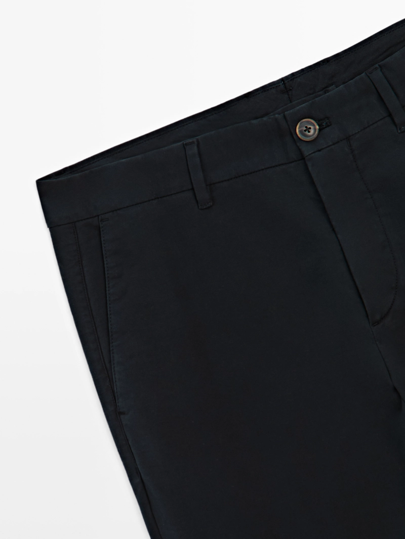 Брюки slim fit из 100% хлопка