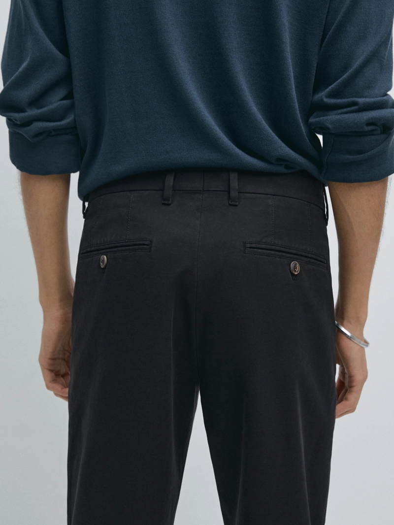 Брюки slim fit из 100% хлопка
