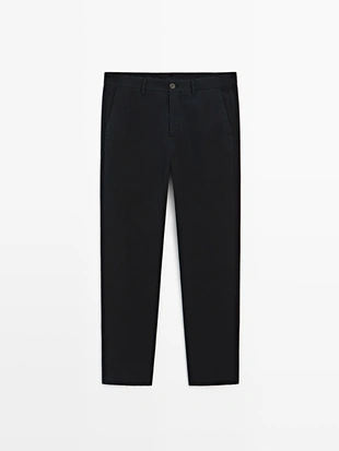 Брюки SLIM FIT из 100% хлопка- Заказать в России
