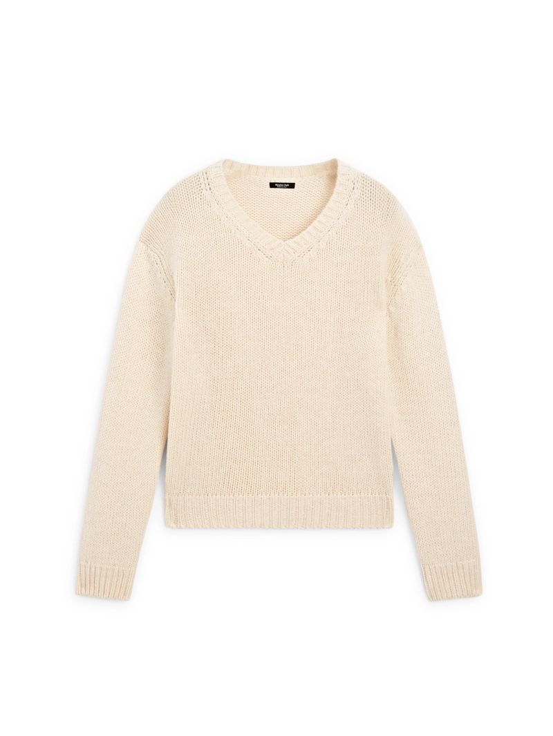 100% шерстяной свитер с v-образным вырезом