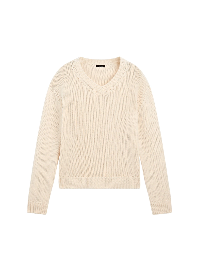 100% шерстяной свитер с v-образным вырезом