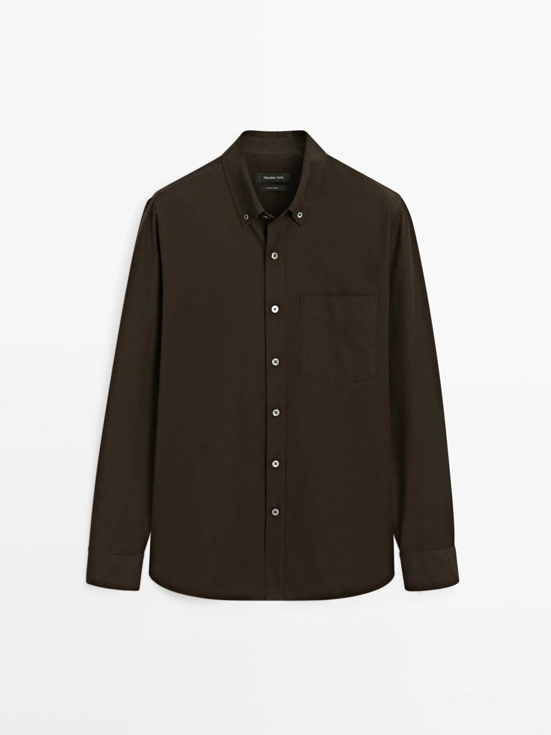 Рубашка с карманом regular fit