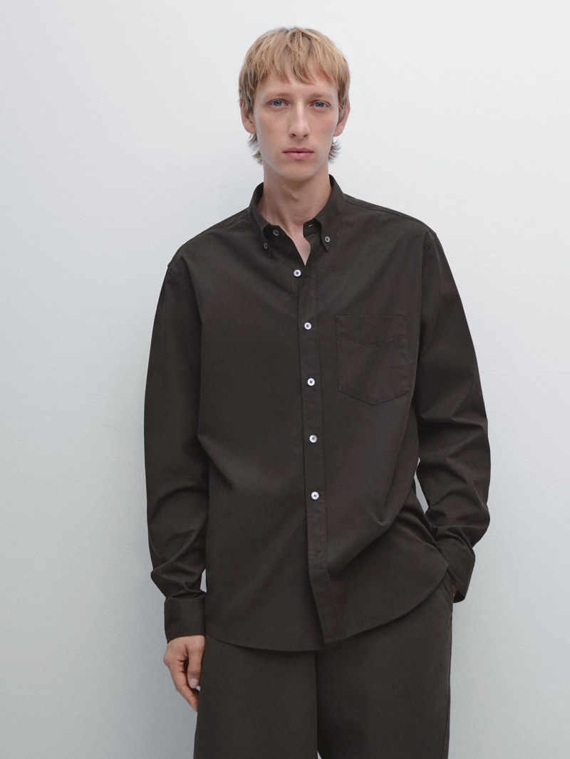 Рубашка с карманом regular fit