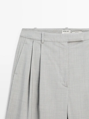 100% шерстяные широкие брюки на десятилях - STUDIO- Заказать в России