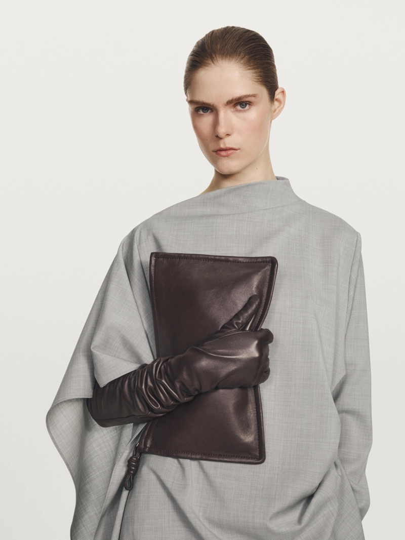 Блуза с асимметричным оборками из 100% шерсти - studio