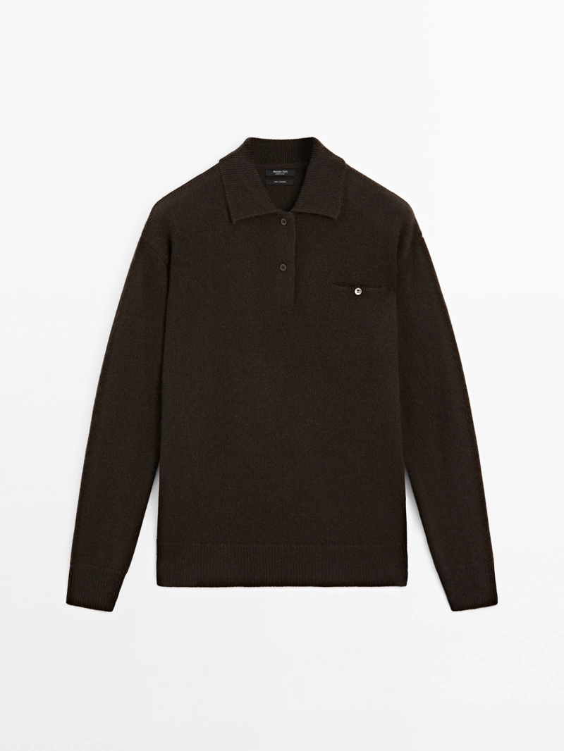 Свитер из 100% кашемира с деталями кармана