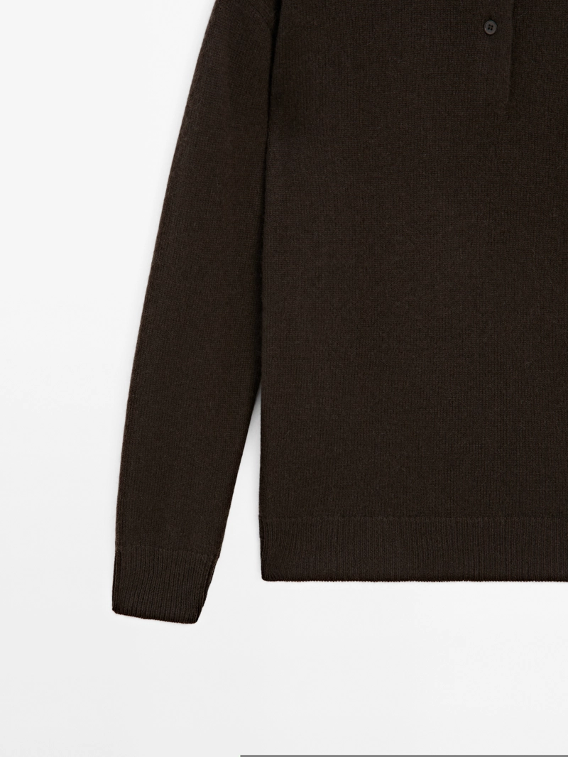 Свитер из 100% кашемира с деталями кармана