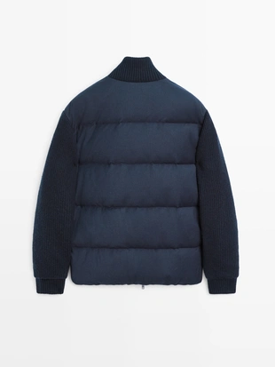 KNIT DOWN BLEND PUFFER JACKET- Заказать в России