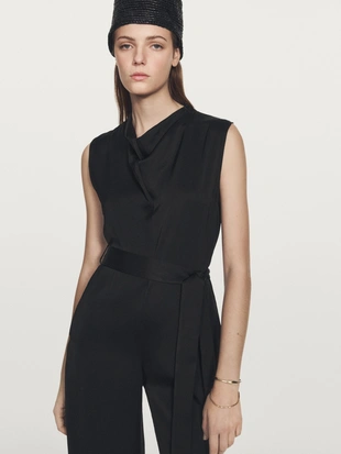 Комбинезон из потрясающего атласа- Заказать в России