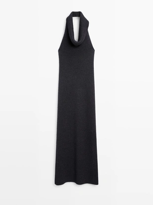 Платье-миди с галстуком на шее - LIMITED- Заказать в России