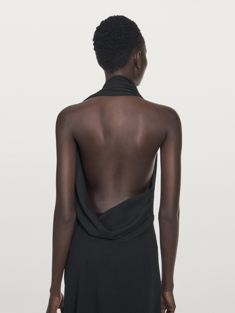 Длинное платье с открытой спиной - limited