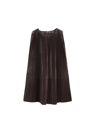 Топ из длинной складки из натуральной кожи - LIMITED- Заказать в России