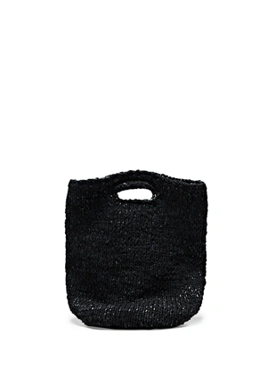 Сумка из кожи с крученым вязанием среднего размера - LIMITED- Заказать в России