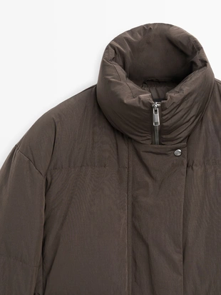 BROWN|6796/120 - Massimo Dutti Пуховик с водоотталкивающей отделкой