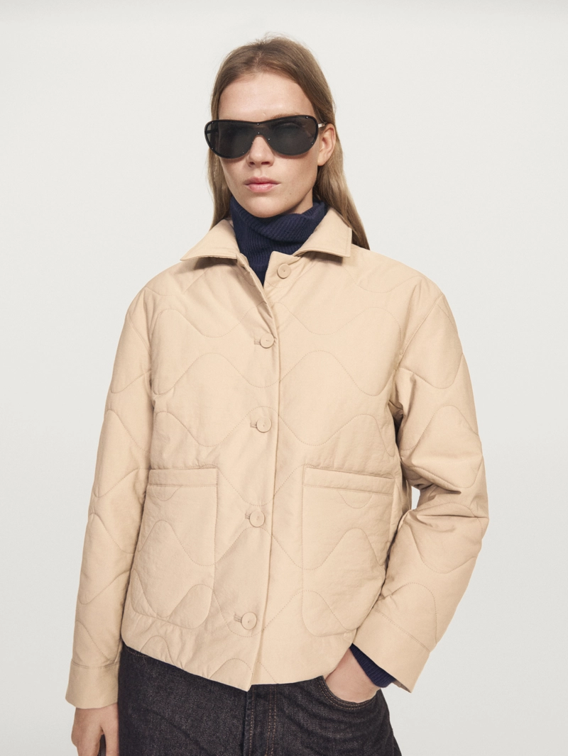 Куртка с деталями шва