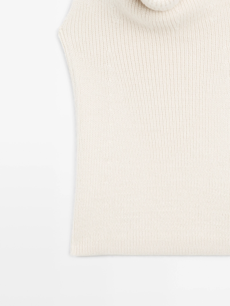 Топ на шею из вязаного альпака и шелка - limited