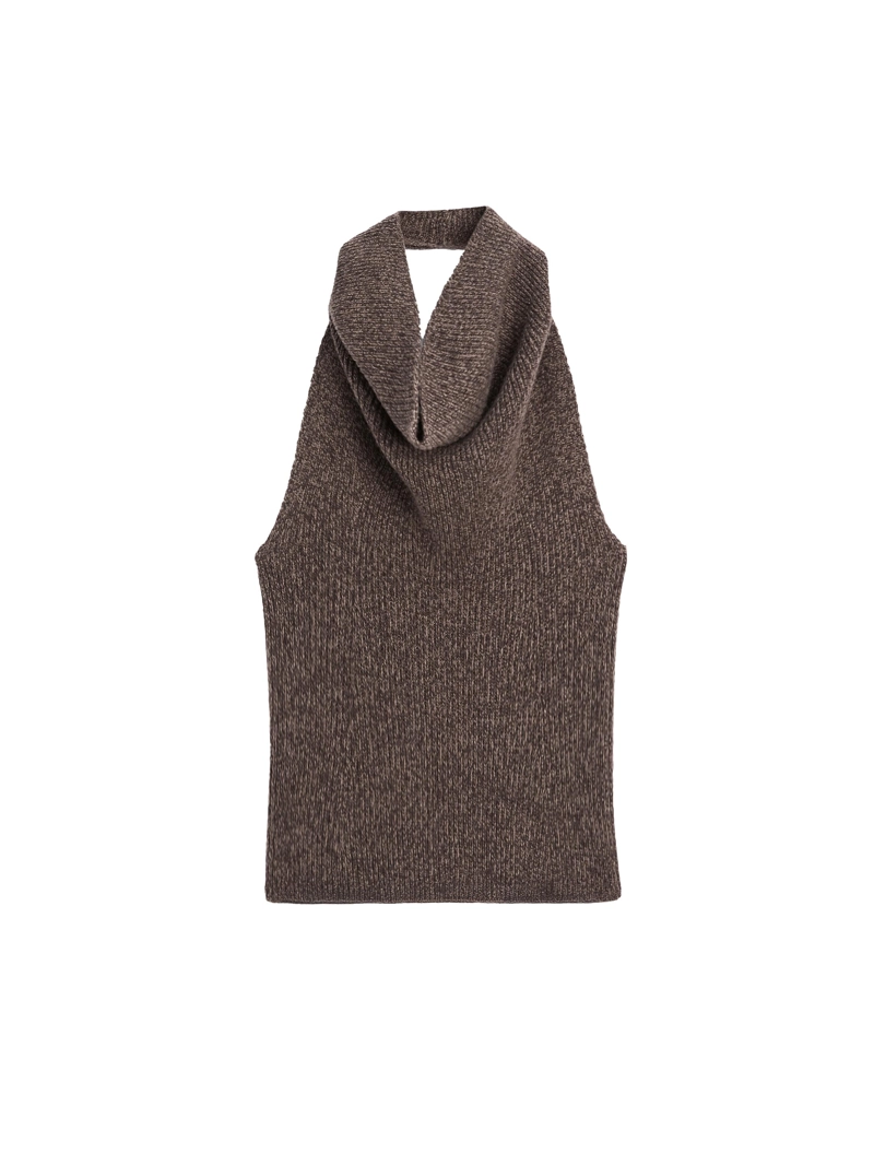 Топ с грудкой из шерсти и шелка - limited