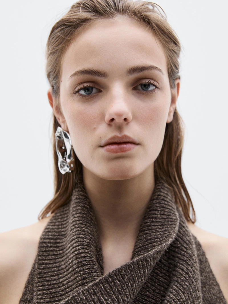 Топ с грудкой из шерсти и шелка - limited