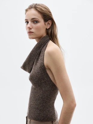 Топ с грудкой из шерсти и шелка - LIMITED- Заказать в России