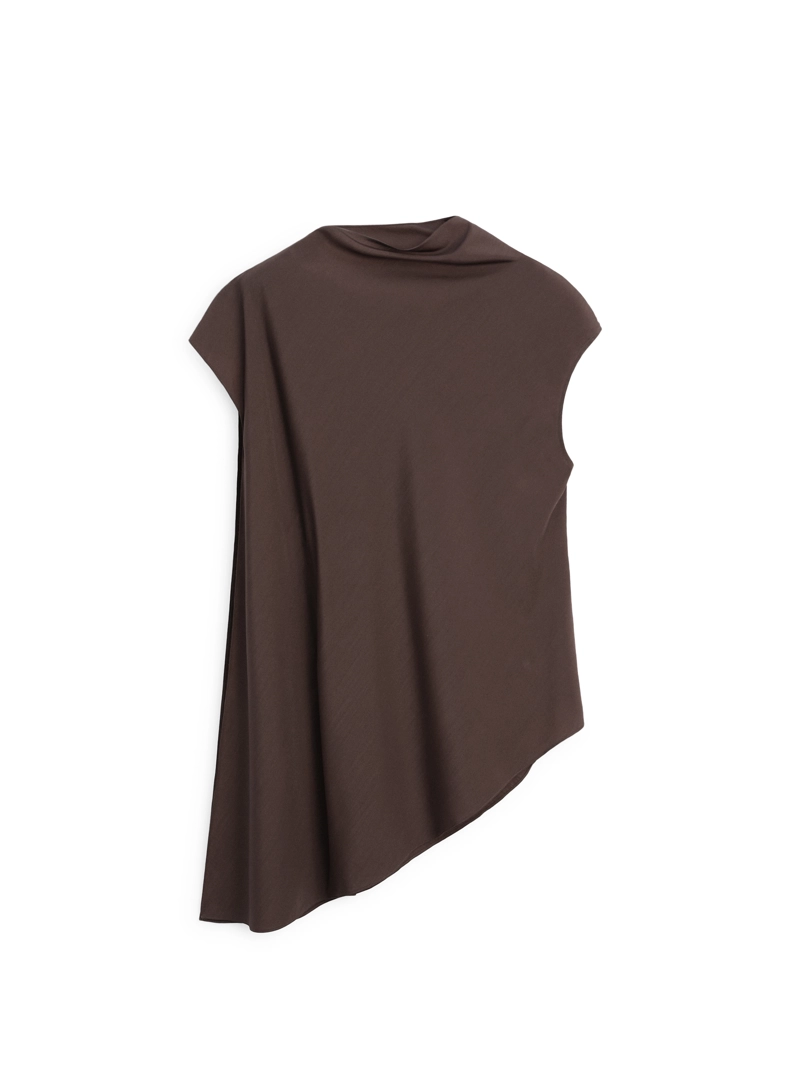 Асимметричный топ с деталями на шее - limited