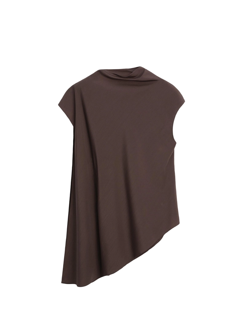 Асимметричный топ с деталями на шее - limited