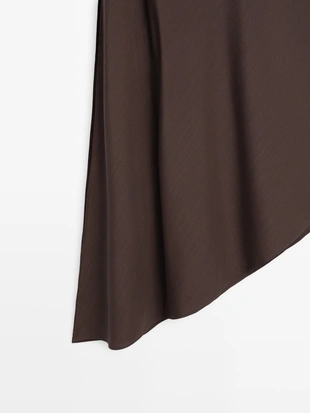 Купить Massimo Dutti Асимметричный топ с деталями на шее - LIMITED