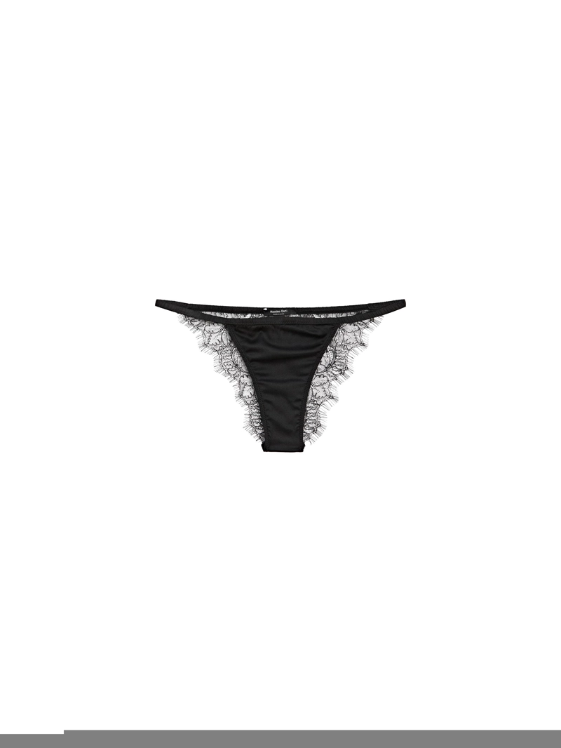 Шелковые трусики с кружевными деталями