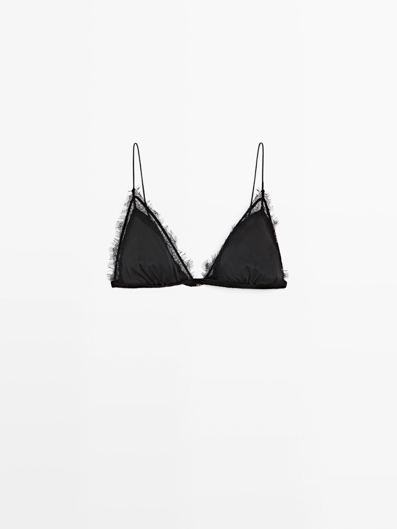 Топ из шелково-шерстяной ткани с кружевными деталями