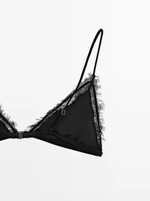 Топ из шелково-шерстяной ткани с кружевными деталями- Заказать в России