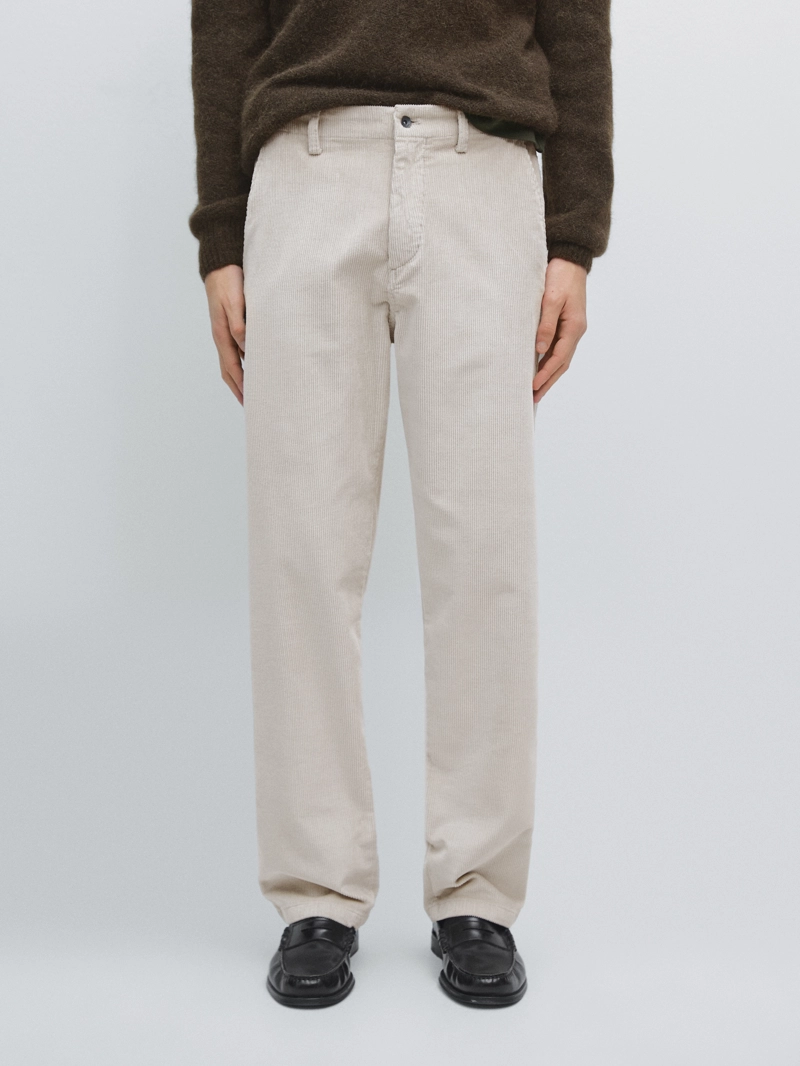 Джинсовые брюки из вельвета с эффектом денима свободного кроя