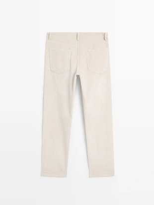 Джинсовые брюки из вельвета с эффектом денима свободного кроя- Заказать в России