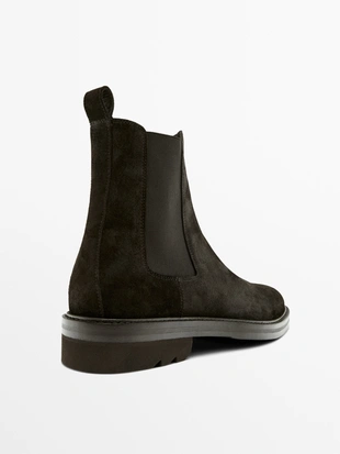 Ботинки из разделанной замши на механических подошвах - лимитированная- Заказать в России