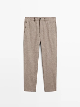 Купить Massimo Dutti Брюки из шерстяной смеси с эластаном - LIMITED