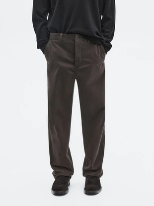 BROWN|2803/880 - Massimo Dutti Брюки широкие с карманами - LIMITED